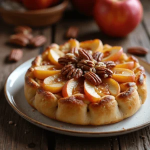 recipe for apple and pecan danish pastry tart