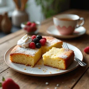 kefir sheet cake recipe card