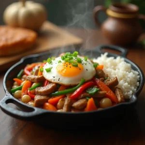 A vibrant spread of pepper lunch ingredients, showcasing fresh vegetables, lean protein, and rice, emphasizing its health benefits.