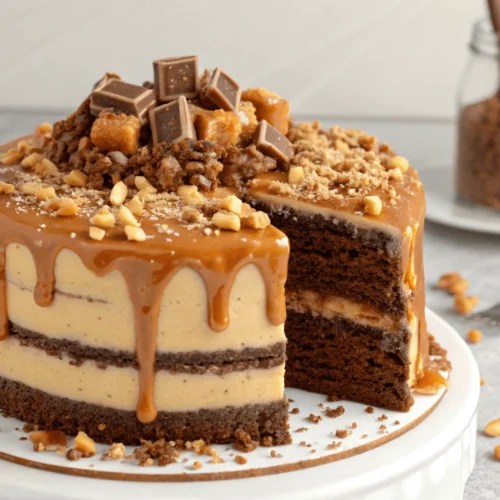 Decadent Caramel Crunch Cake