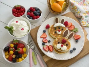 How to serve bunny pancakes.