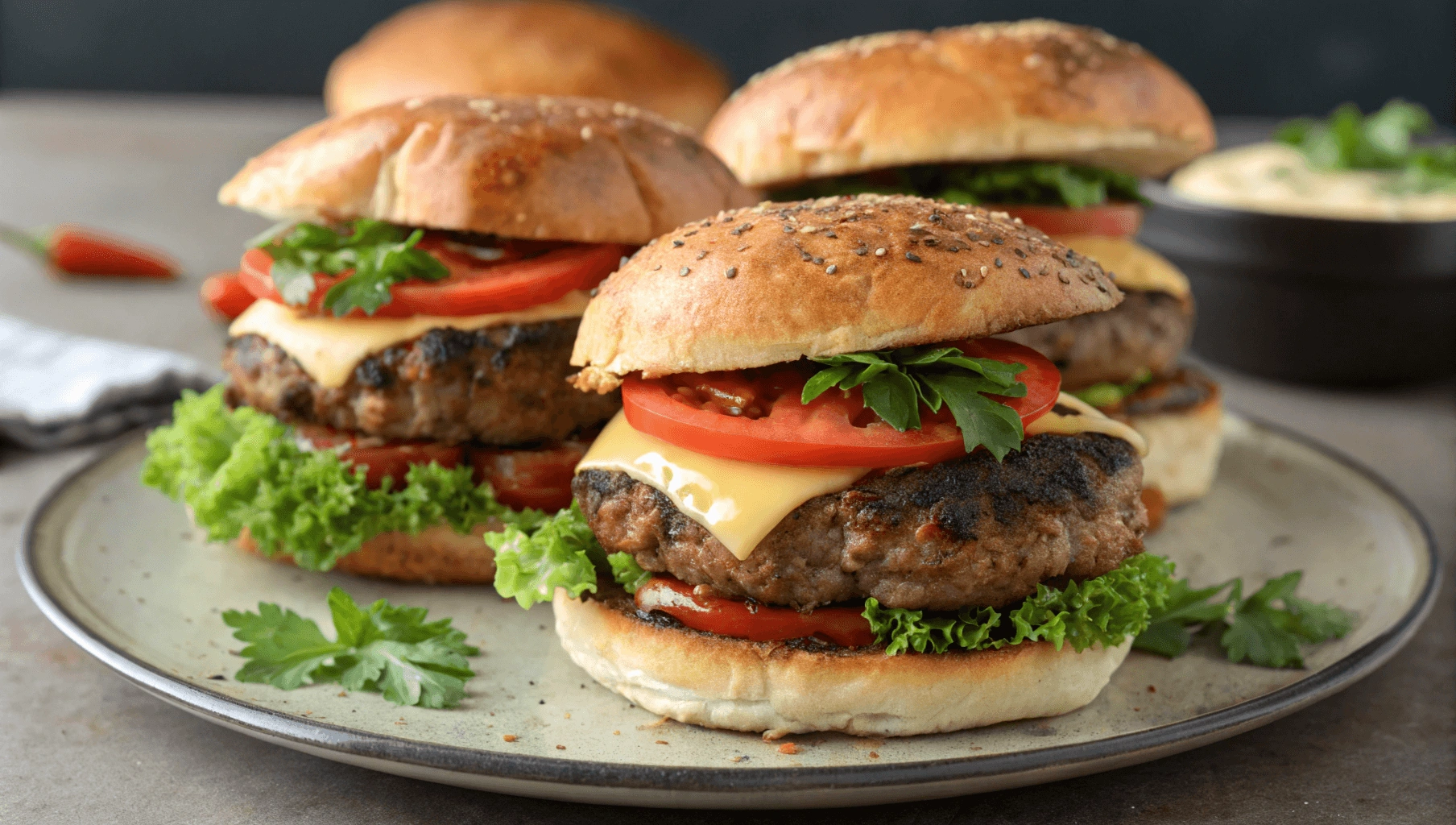 Grilled Thick Burgers