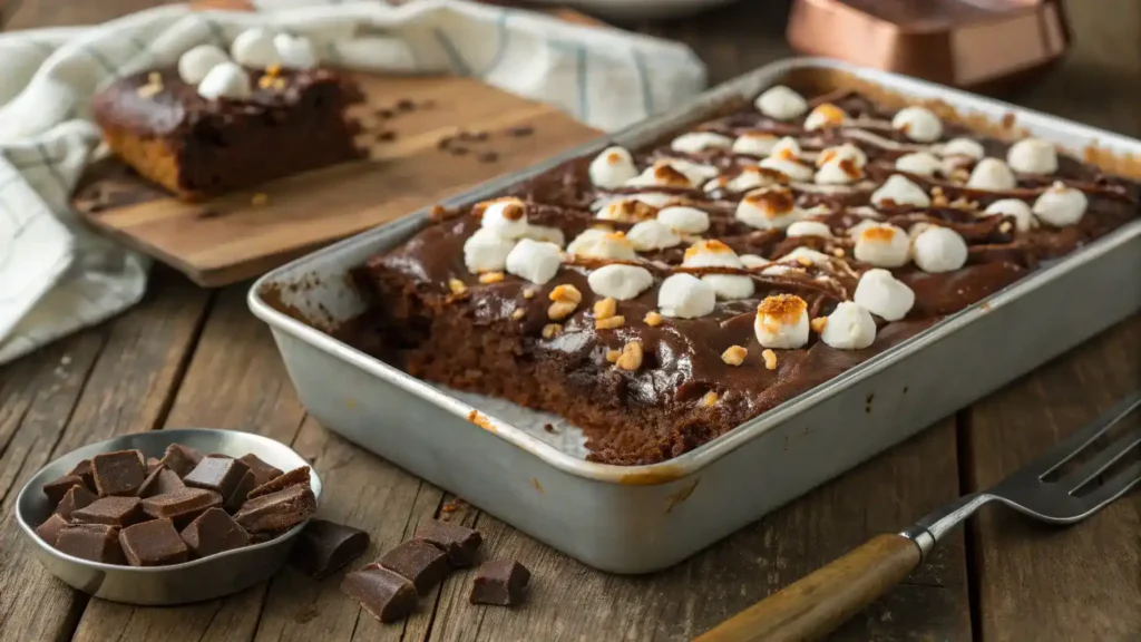 Mississippi Mud Cake fresh out of the oven