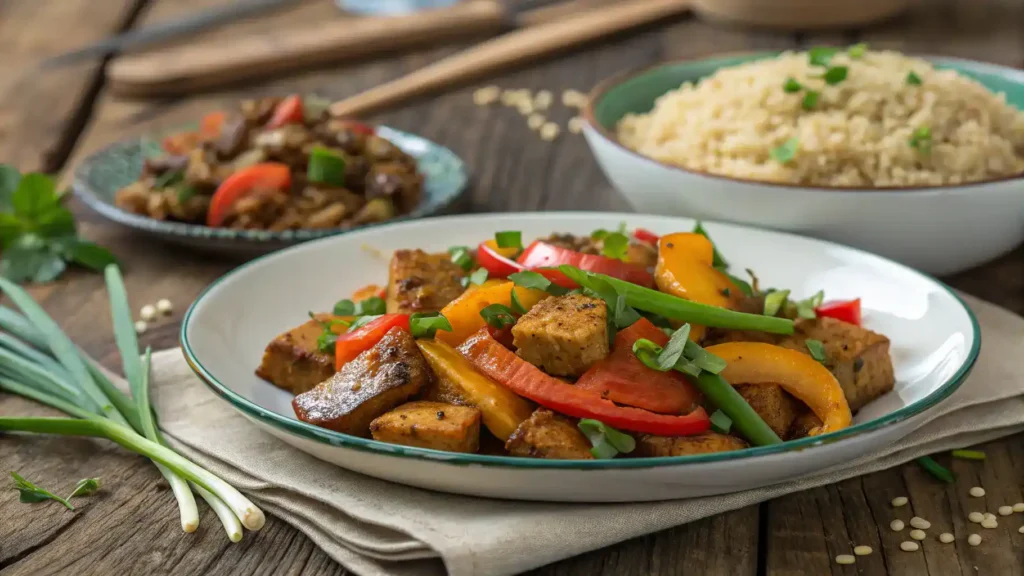 Delicious seitan stir-fry