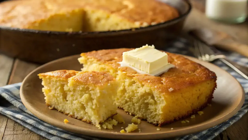 Freshly baked Amish Sour Cream Cornbread