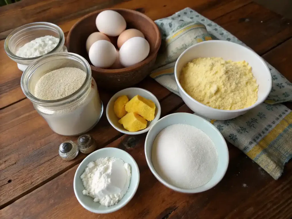 Ingredients for Amish Sour Cream Cornbread
