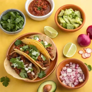 Serving suggestions for Fave Birria Tacos.