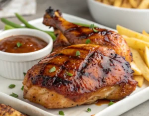 Close-up of Delmarva BBQ chicken