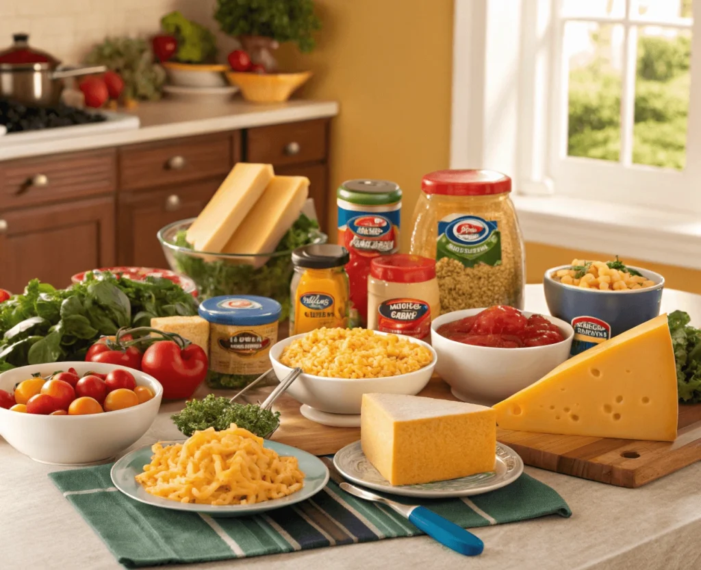 Essential ingredients for Kraft recipes.