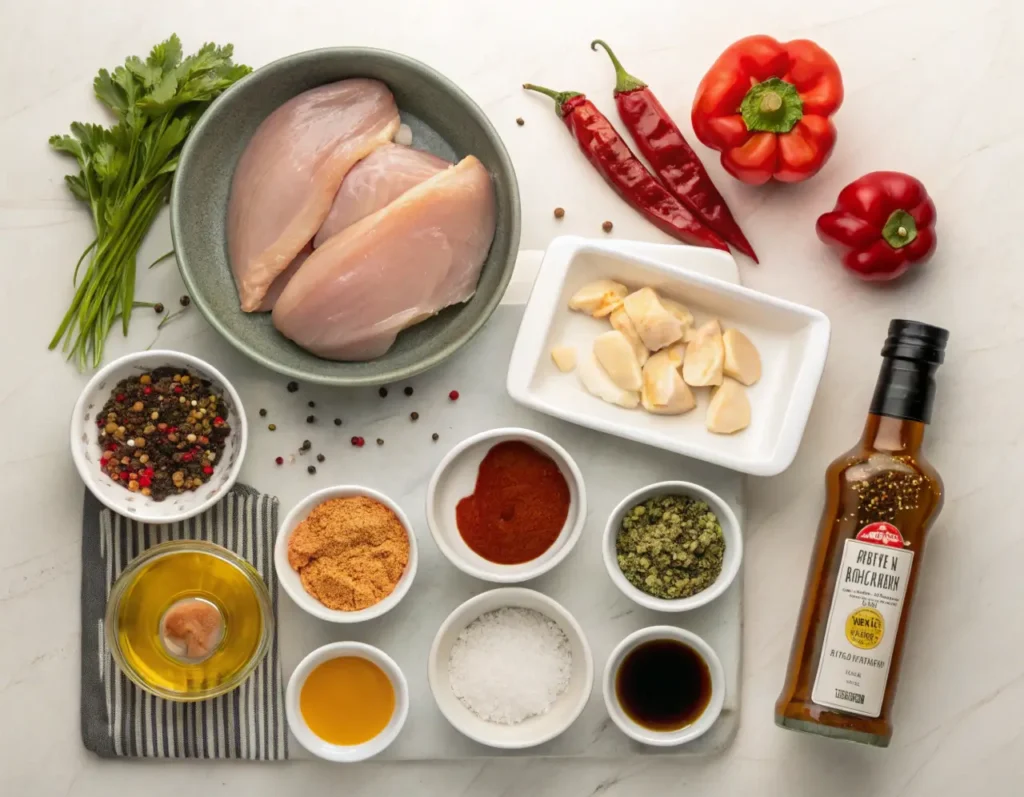 Ingredients for Delmarva BBQ chicken