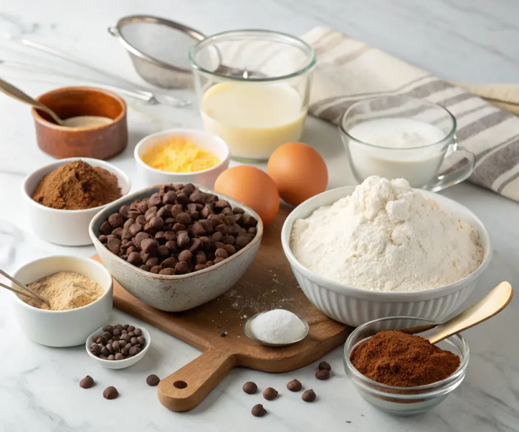 Ingredients for Mississippi Mud Cake