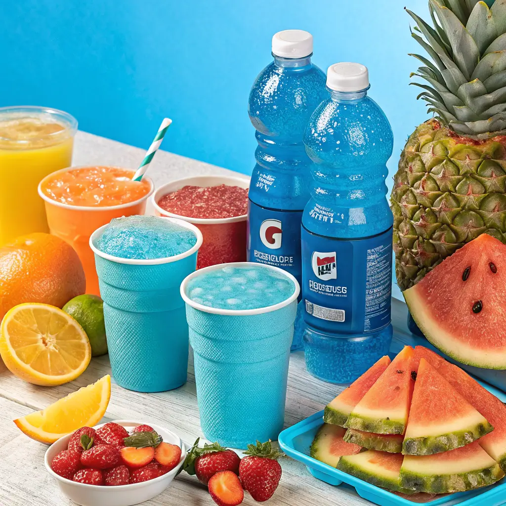 Creative serving suggestions for Blue Frost Gatorade.