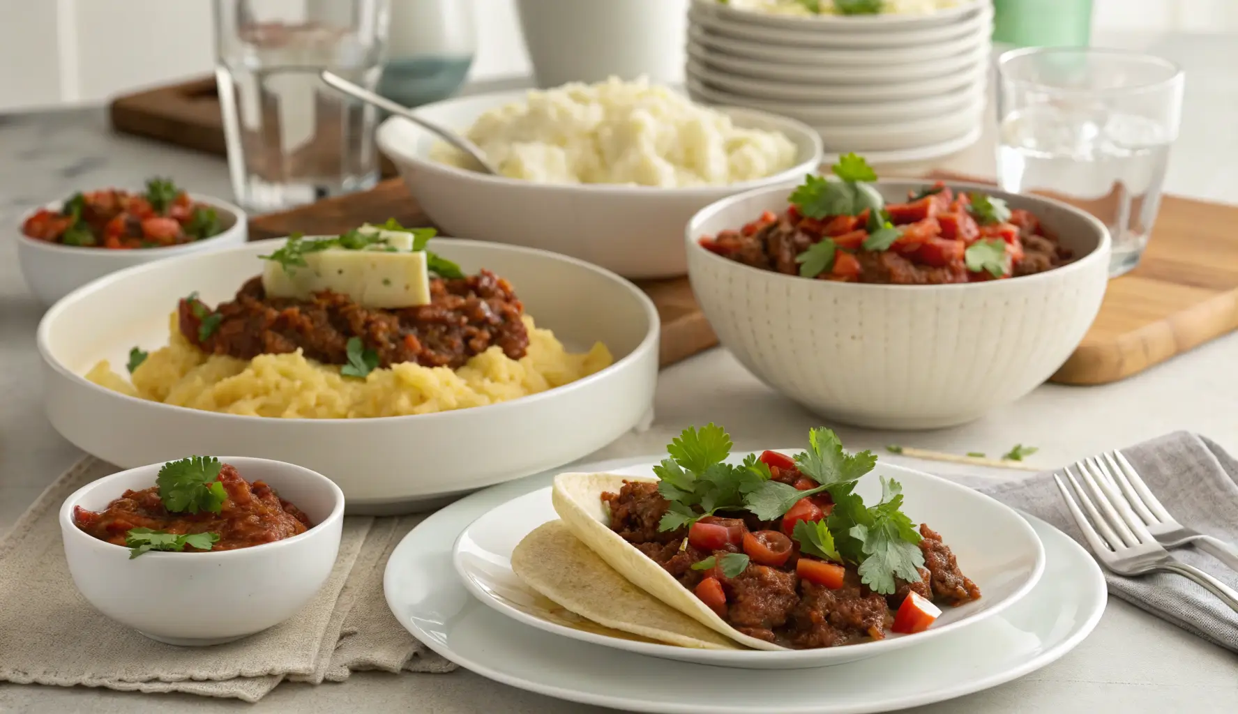 Serving suggestions for crock pot ground beef.