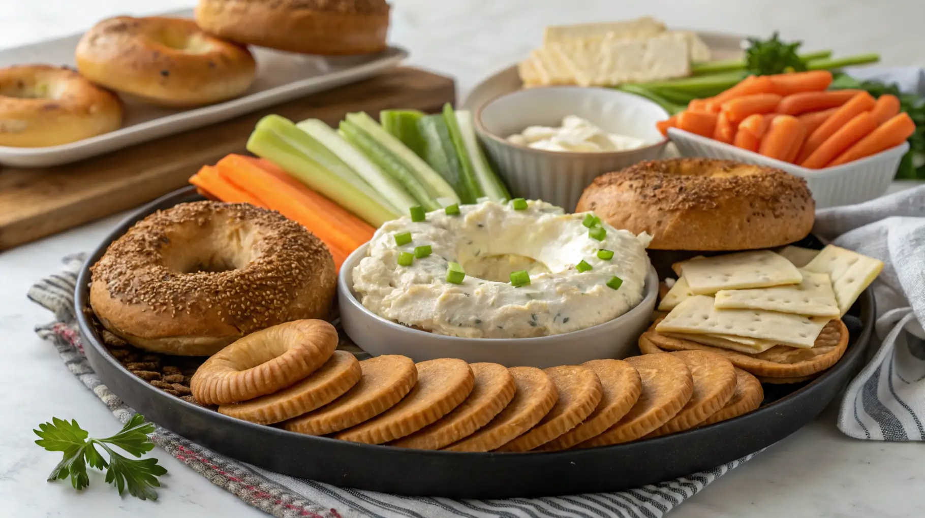 Different ways to serve smoked cream cheese.