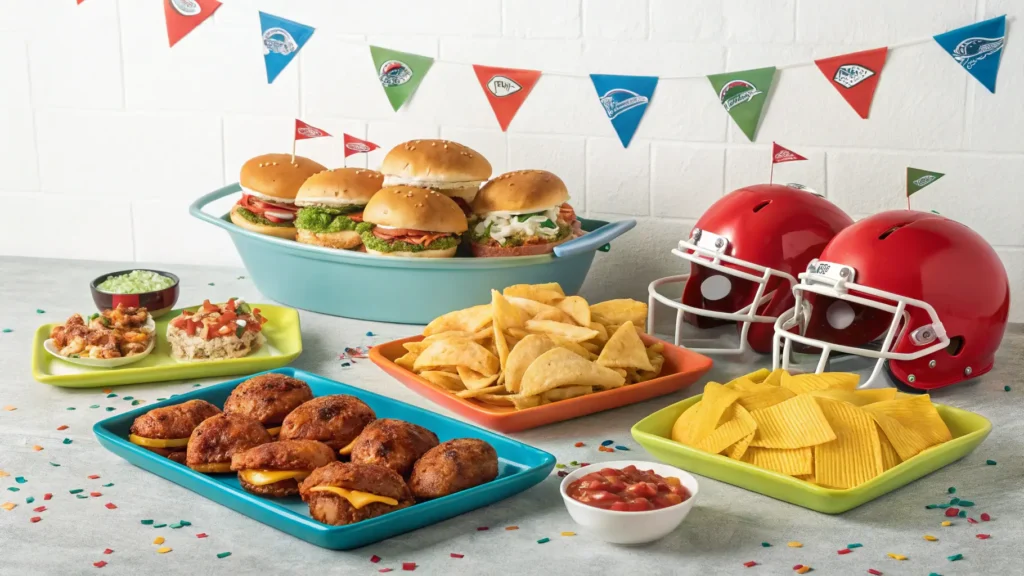 Creative serving suggestions for game day recipes.