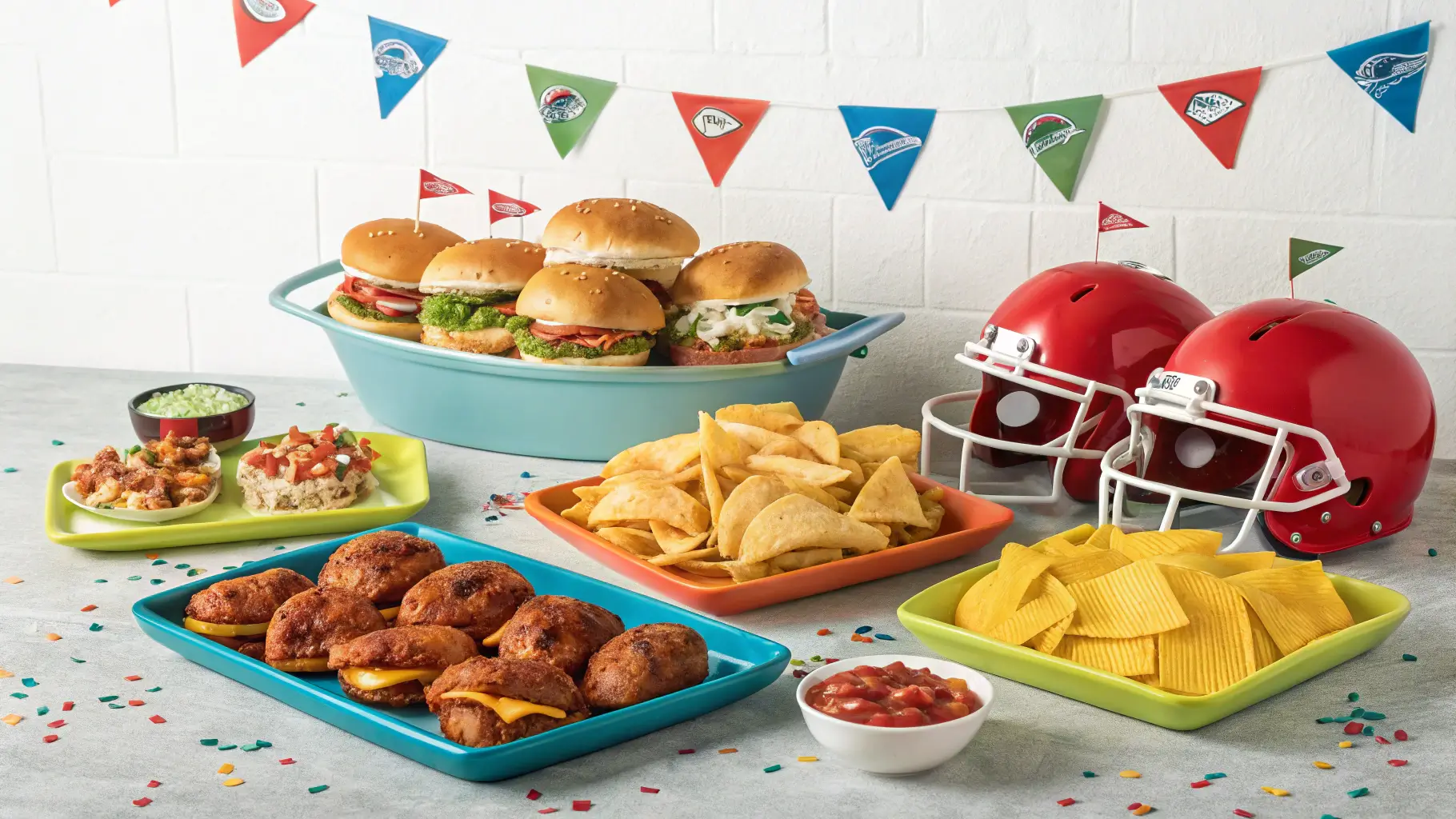 Creative serving suggestions for game day recipes.