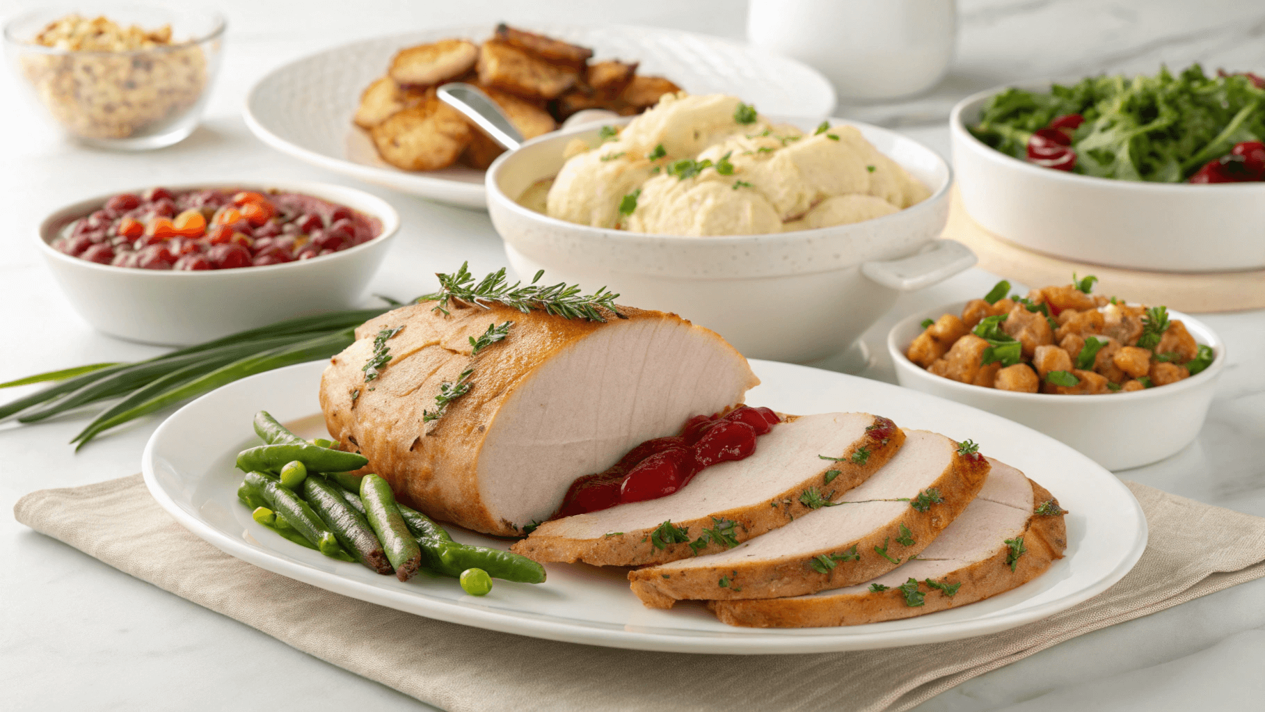 Delicious serving suggestions for smoked turkey breast, including sandwiches, salads, and sides.