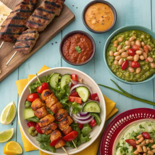 Different serving ideas for butter bean dishes.