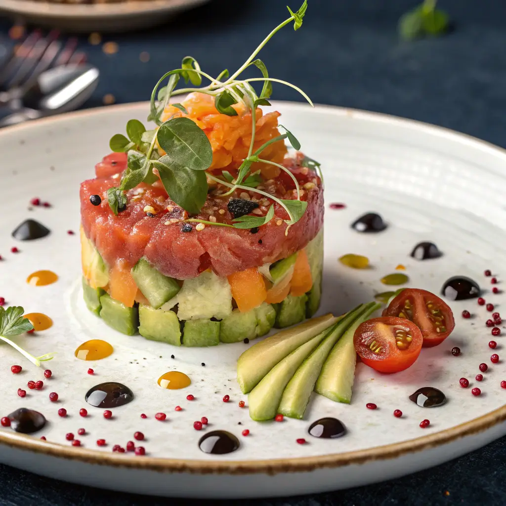 A beautifully plated Mounjaro dish, showcasing vibrant colors and textures.