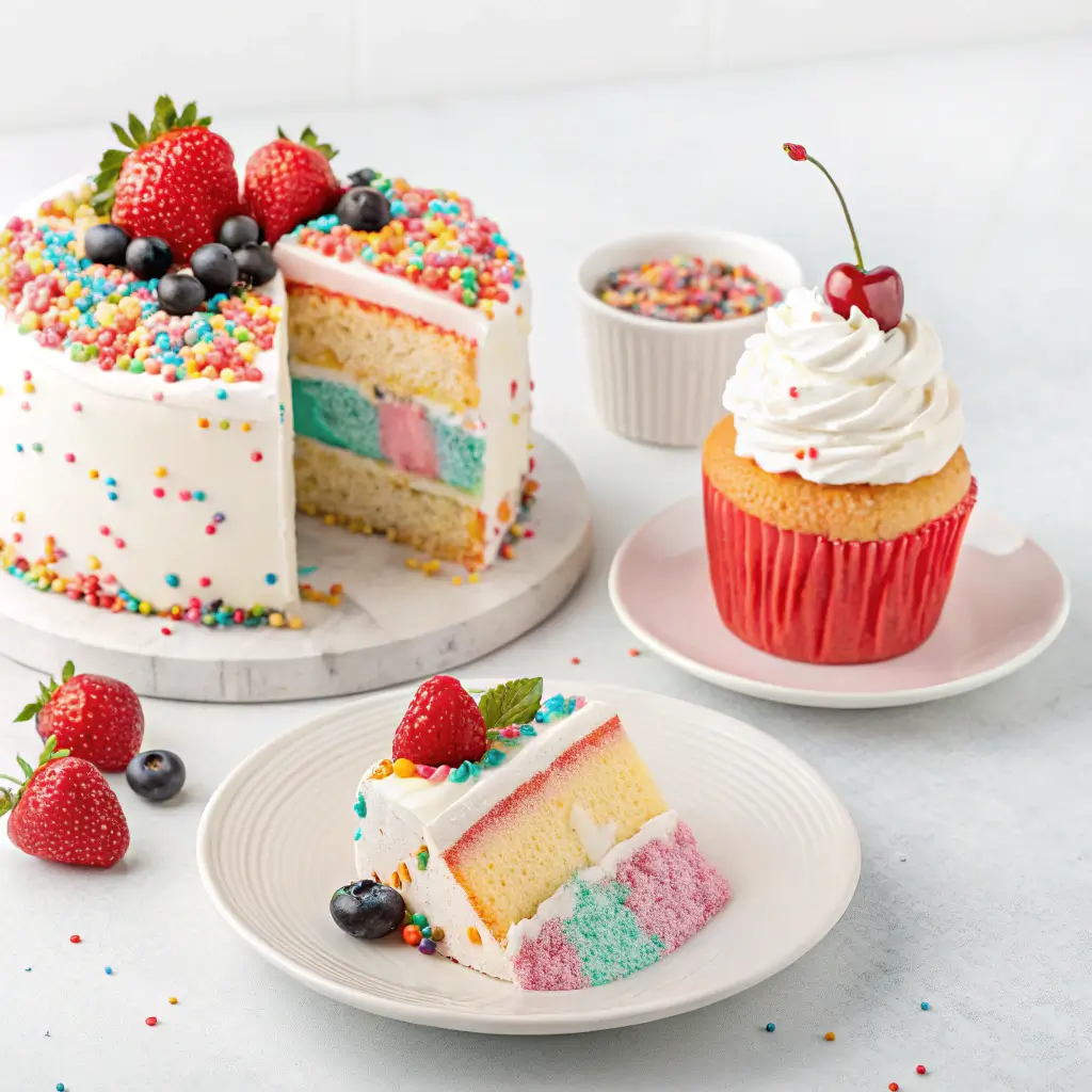 Delightful ways to serve happy cake with garnishes and sides.