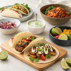 Serving suggestions for chipotle crema recipe with tacos, salads, and grilled meats.