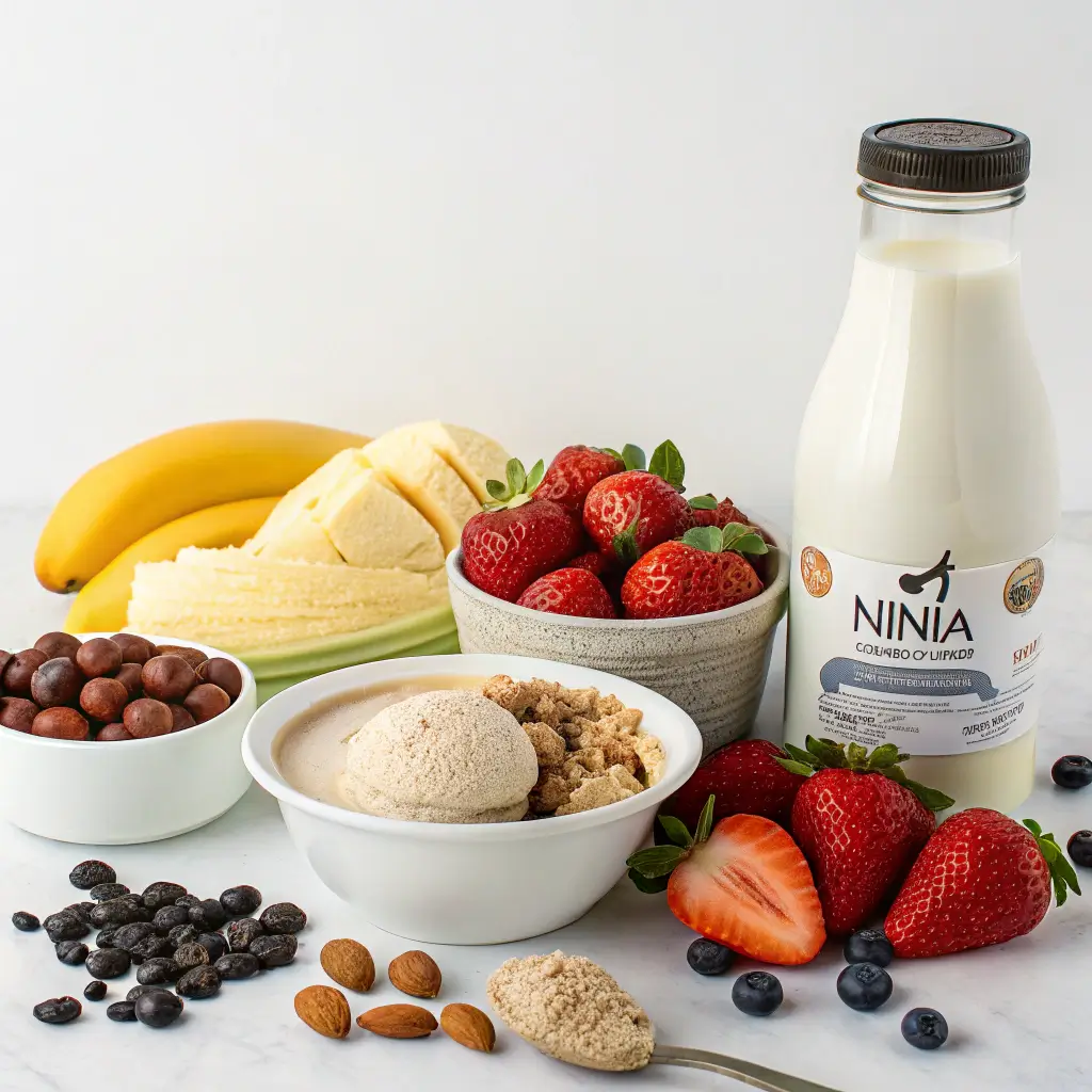 Ingredients for ninja creami protein ice cream