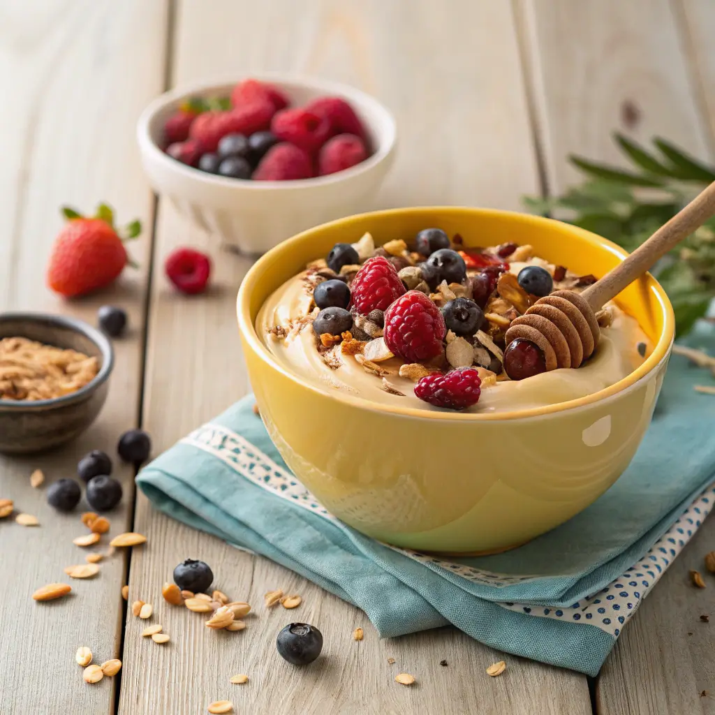 Delicious Ninja Creami protein dessert with toppings