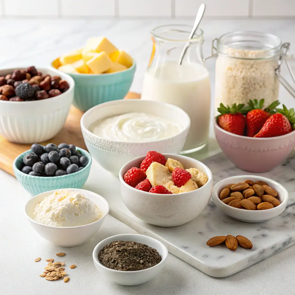Ingredients for Ninja Creami recipes protein